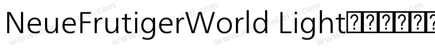 NeueFrutigerWorld Light字体转换